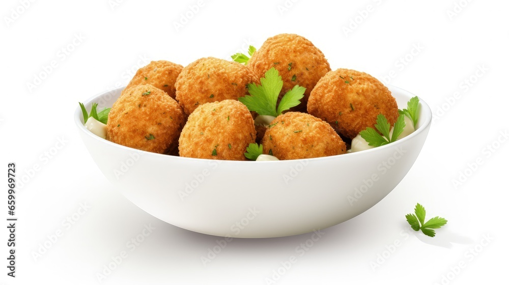 bowl of organic fried falafel balls isolated on white background, halafel bowl of organic fried falafel balls isolated on white background, halafel