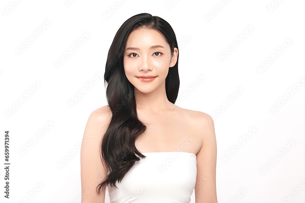 Beautiful young asian woman with clean fresh skin on white background, Face care, Facial treatment, Cosmetology, beauty and spa, Asian women portrait. Beautiful young asian woman with clean fresh skin on white background, Face care, Facial treatment, Cosmetology, beauty and spa, Asian women portrait.
