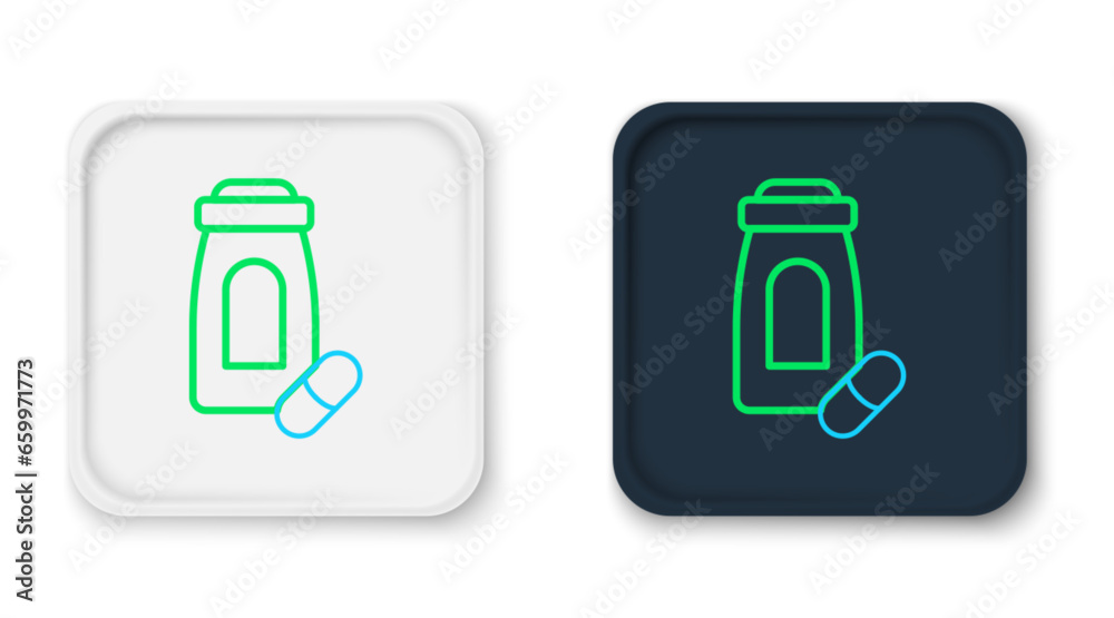 Line Sedative pills icon isolated on white background. Colorful outline concept. Vector Line Sedative pills icon isolated on white background. Colorful outline concept. Vector