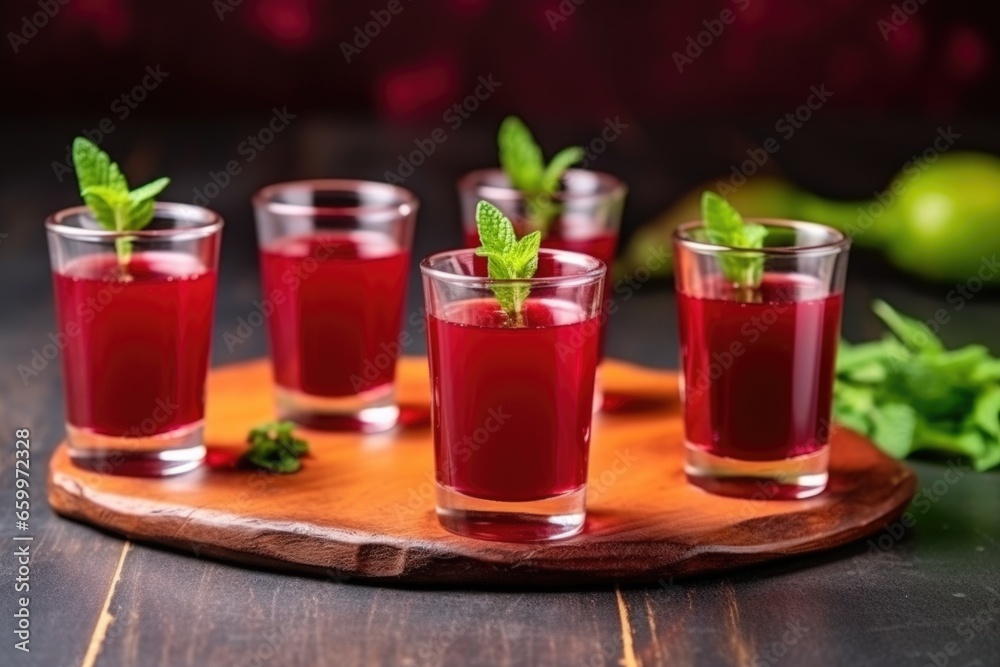 custom made wallpaper toronto digitaltiny glass cups of beetroot and carrot juice placed in a row