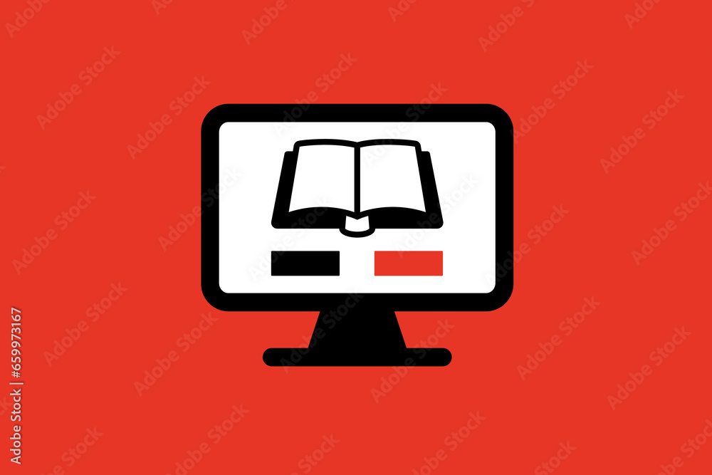 online book store illustration. Vector illustration in flat style design. online book store illustration. Vector illustration in flat style design.