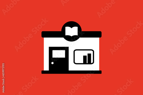 book store illustration.  Vector illustration  in flat style design.