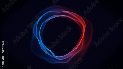 Colorful abstract circular morphing 3D mesh high tech futuristic background shape (ID: 659974928)