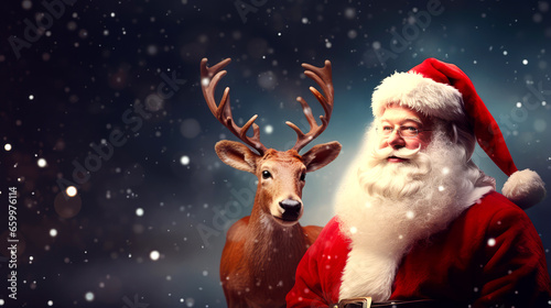 Christmas card with santa claus  © ZEKINDIGITAL