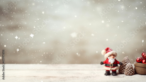Christmas card with santa claus 