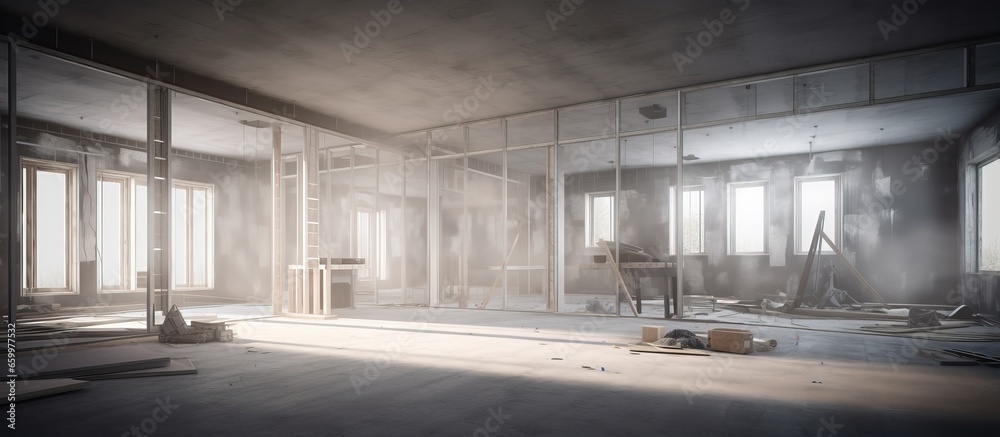 Blurry inside of an unfinished room Blurry inside of an unfinished room
