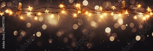 Christmas garland on a blurred background. Christmas concept