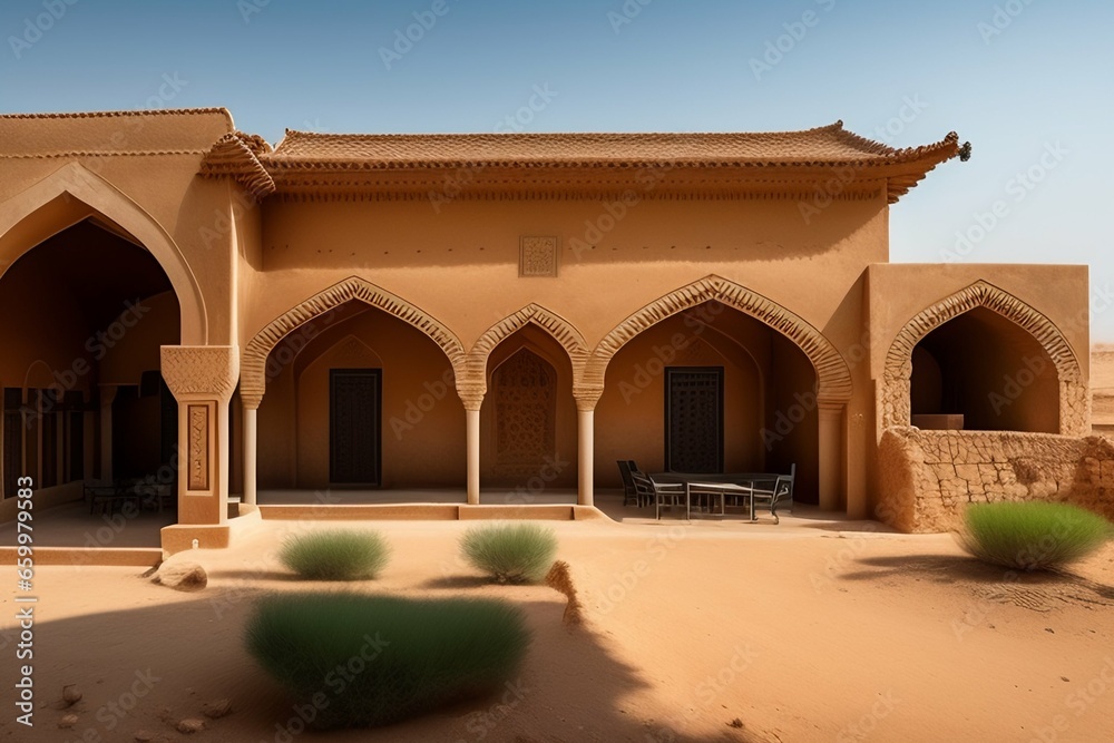 Old house in the desert. High resolution. Fine details