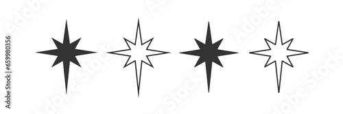 Bethlehem north star shape icon set. Vector illustration design. photo