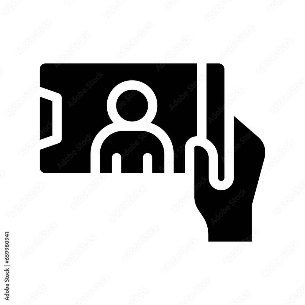 selfie glyph icon illustration vector graphic. Simple element illustration vector graphic, suitable for app, websites, and presentations isolated on white background selfie glyph icon illustration vector graphic. Simple element illustration vector graphic, suitable for app, websites, and presentations isolated on white background