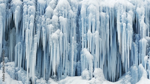 An ice cave with large icicles © ColdFire