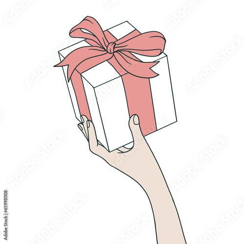Hand holding gift