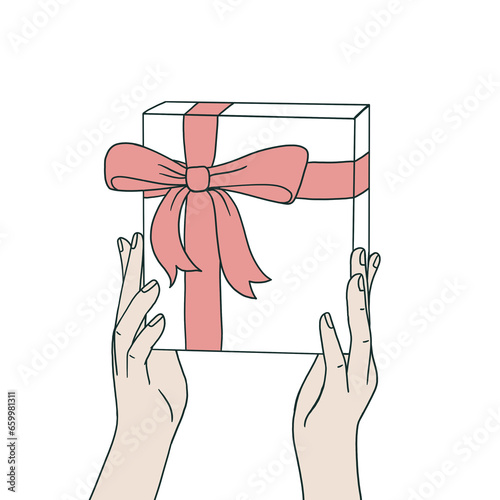 Hand holding gift