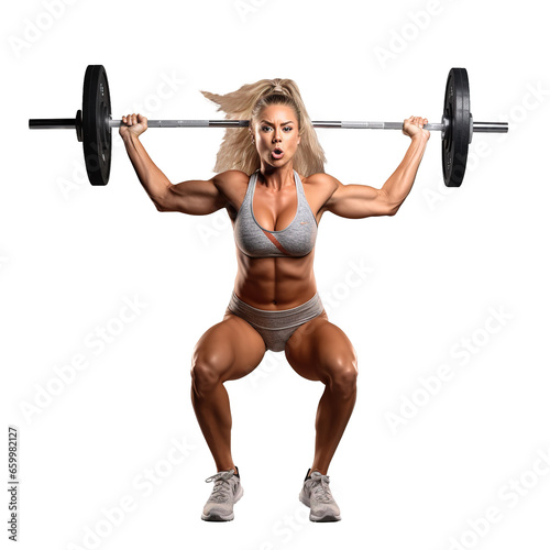 sportswoman doing strength training exercises