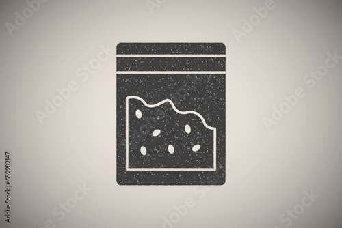 Soil ground icon vector illustration in stamp style