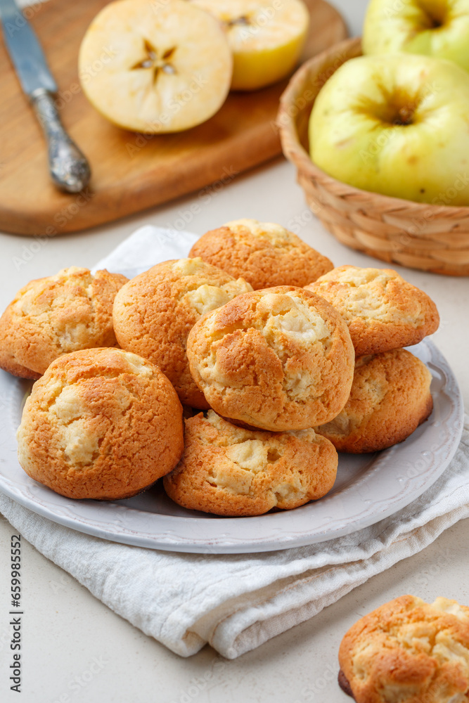 Freshly baked homemade soft apple cookies Freshly baked homemade soft apple cookies