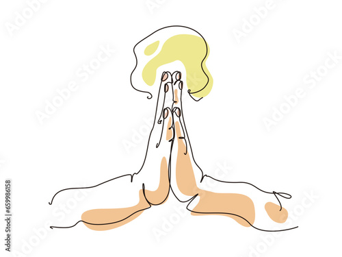 sketch lifestyle A039_namaste shows the concept of zen vector illustration graphic EPS 10