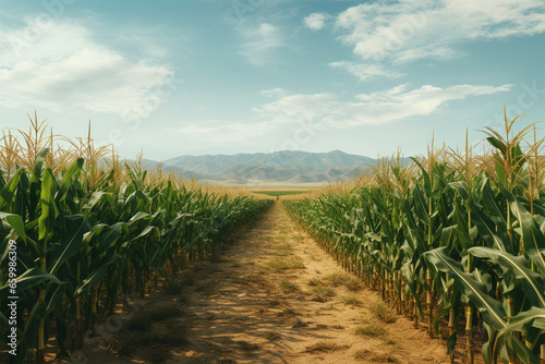 view of corn farming