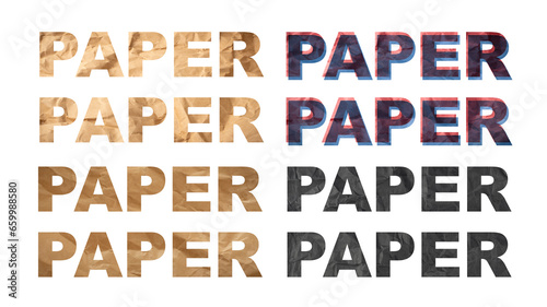 Crumpled Craft Paper Word