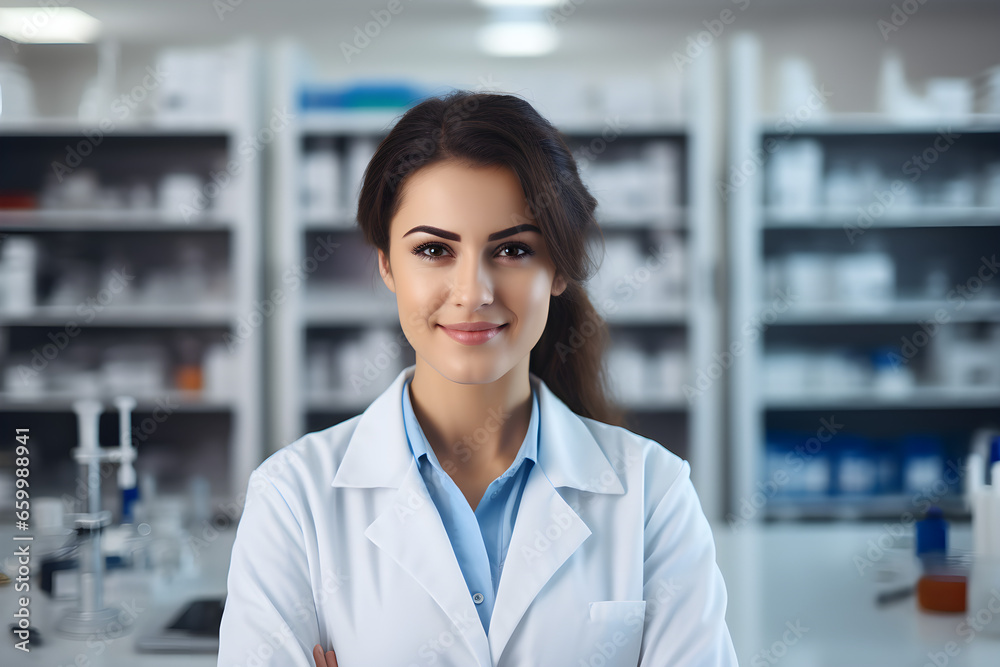 portrait of a female pharmacist