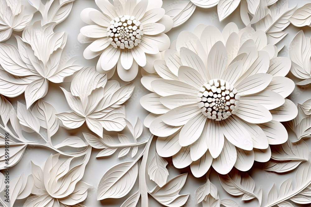Abstract flowers and leaf background. Abstract flowers and leaf background.