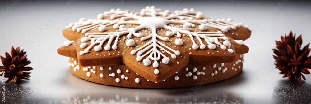 Christmas gingerbread cookies on a white background Christmas gingerbread cookies on a white background
