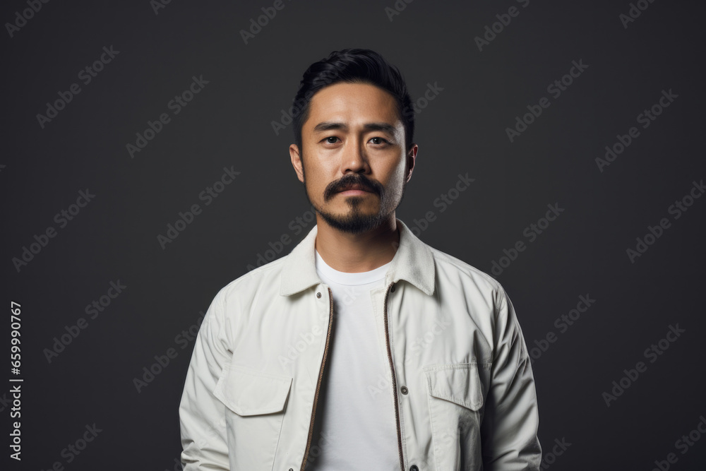 Portrait of young asian man with moustache in support of men's health and movember global community, dressed in casual, copy space Portrait of young asian man with moustache in support of men's health and movember global community, dressed in casual, copy space