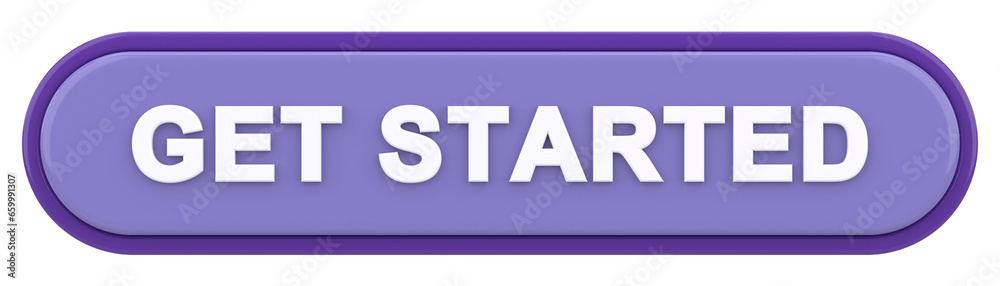 Get started button. 3D illustration. Get started button. 3D illustration.