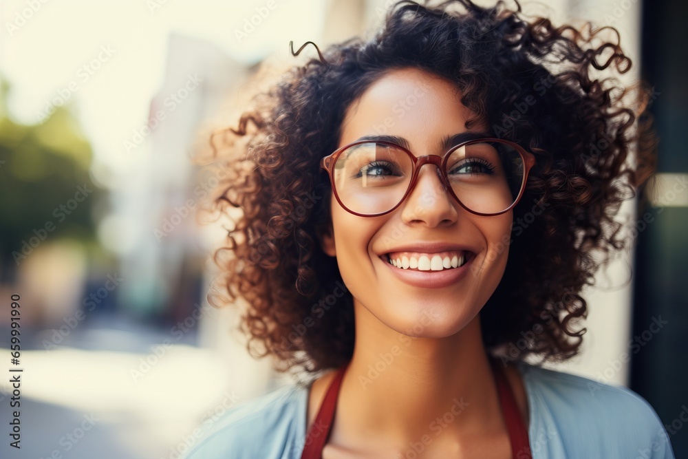 Smiling Woman in Glasses Smiling Woman in Glasses