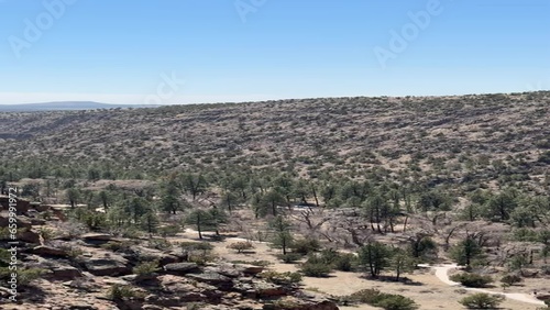 View of the mountains at Bandelier National Monument photo