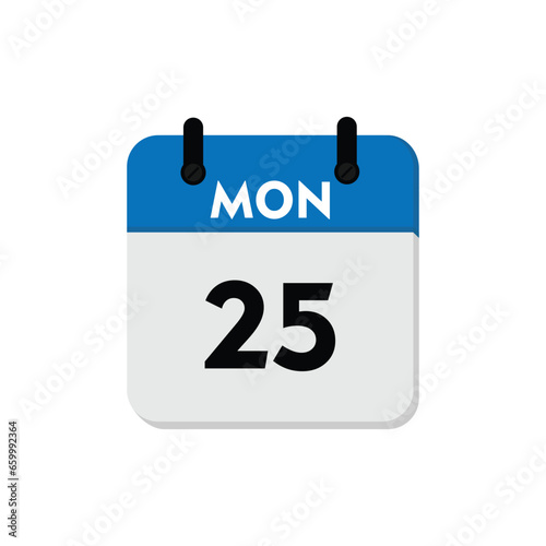 Modern Flat Design Calendar Schedule Icon