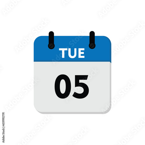 Minimalist Calendar Day Icon Design