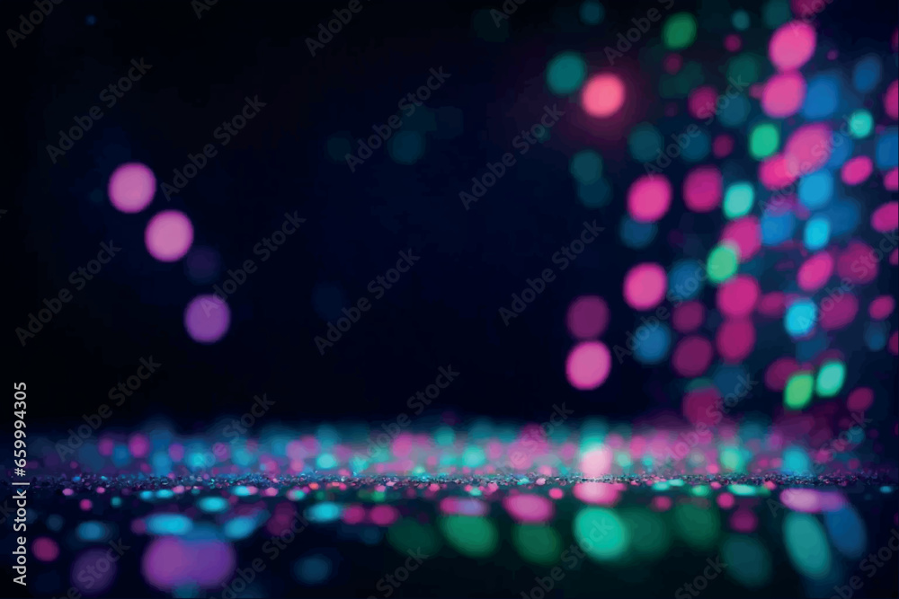 Neon background with blurry spots highlights