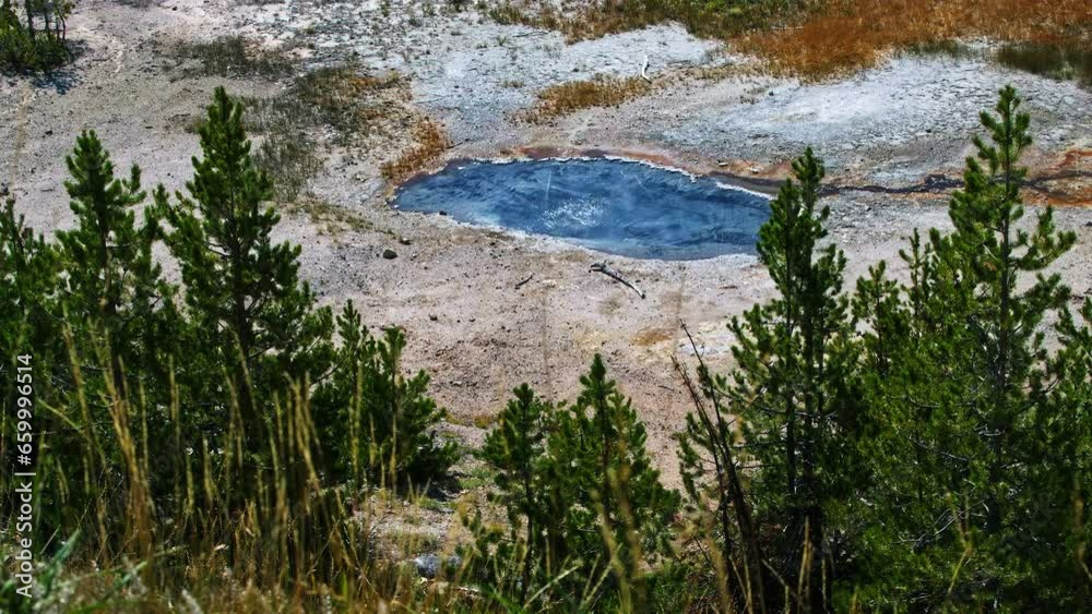 Small Hot Spring / Geyser In Yellowstone Small Hot Spring / Geyser In Yellowstone