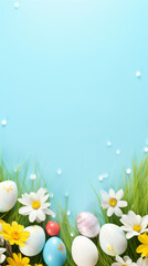 Vertical banner for a easter theme background with copy space