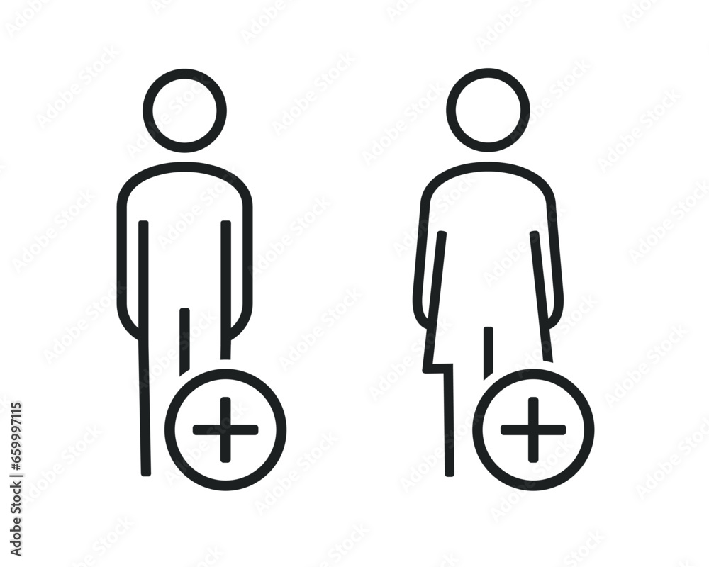Fototapeta premium Added people symbol. Illustration vector