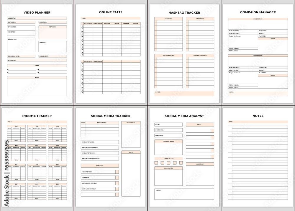 Minimalist planner pages templates.video planner,online stats,hashtag tracker,compaign manager,income tracker,social media tracker,Social Media Analyst,to do - list,
notes, Printable Planner Page . Minimalist planner pages templates.video planner,online stats,hashtag tracker,compaign manager,income tracker,social media tracker,Social Media Analyst,to do - list,
notes, Printable Planner Page .