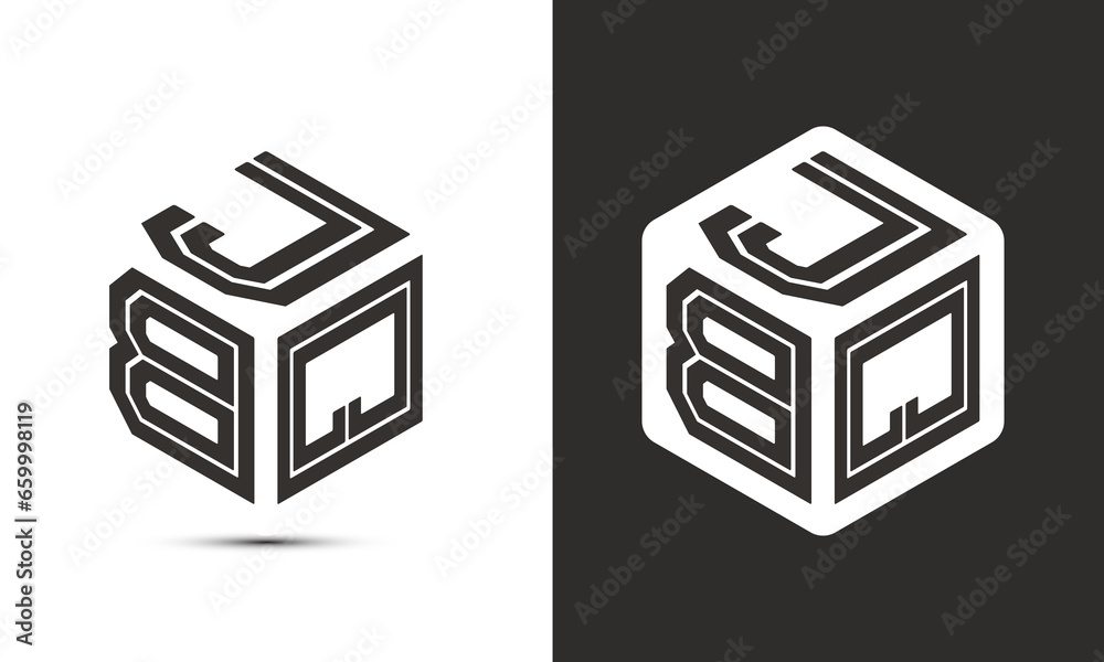 JBQ letter logo design with illustrator cube logo, vector logo modern ...