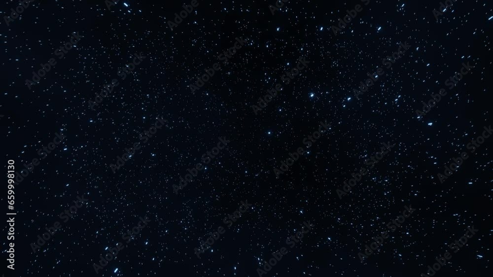 4K looping Jump to lightspeed animation. Starry sky turning to blue streaks in hyperspace jump looping motion graphic