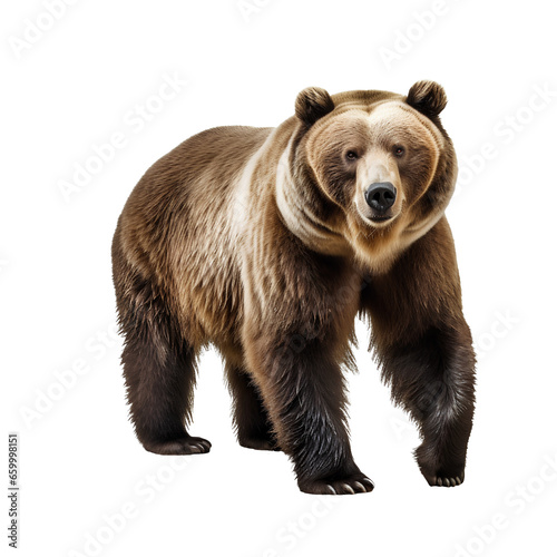 Grizzly bear on transparent background PNG