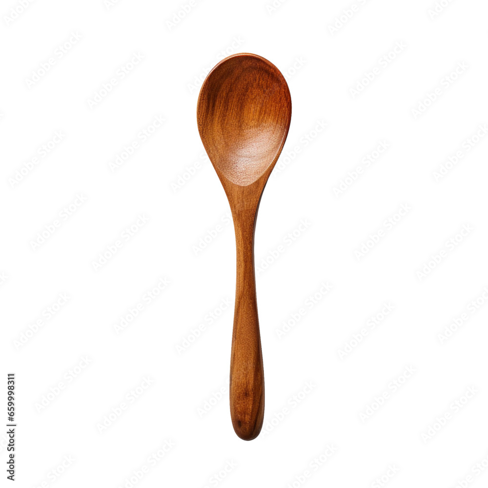 Wooden Spoon Isolated Transparent, Generative AI Wooden Spoon Isolated Transparent, Generative AI