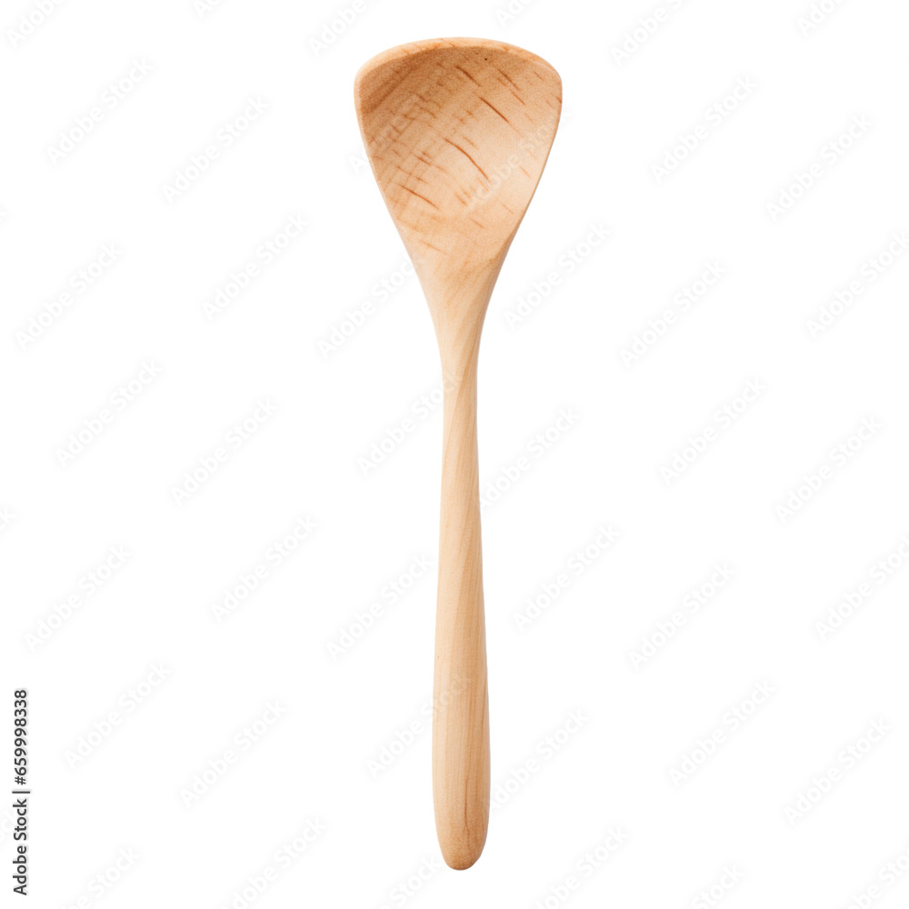 Wooden Spoon Isolated Transparent, Generative AI Wooden Spoon Isolated Transparent, Generative AI