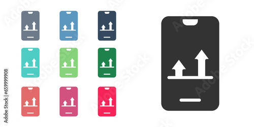Black Online sports betting icon isolated on white background. Sport bet bookmaker. Betting online make money. Set icons colorful. Vector