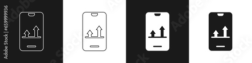 Set Online sports betting icon isolated on black and white background. Sport bet bookmaker. Betting online make money. Vector