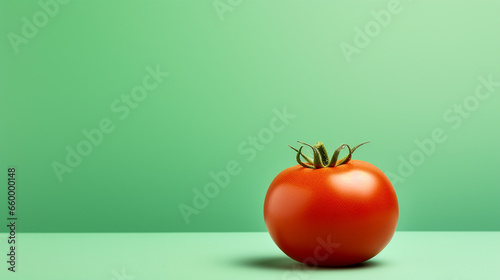 tomato on a green background