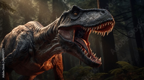 tyrannosaurus dinosaur 3d render © Sajawal