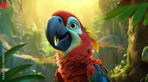 blue and yellow macaw are