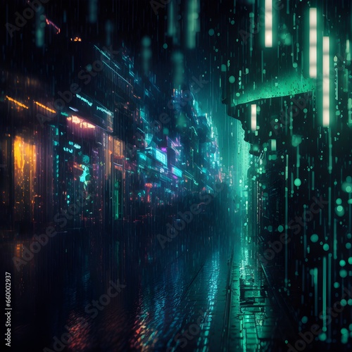 the matrix digital rain background unreal engine no people cinematic color grading Shot on 50mm lense UltraWide Angle Depth of Field hyperdetailed beautifully colorcoded insane details intricate  photo