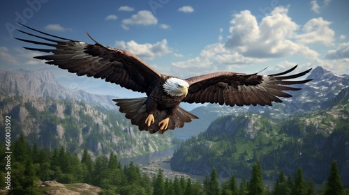 bald eagle in flight © Sajawal