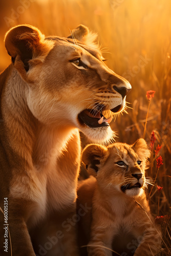 lion and lioness